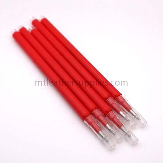 5 PCS set Red thermo refills for leather marking pen