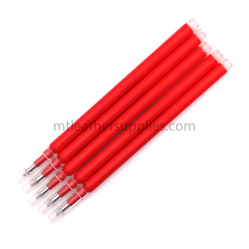 5 PCS set Red thermo refills for leather marking pen
