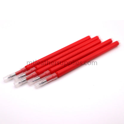 5 PCS set Red thermo refills for leather marking pen