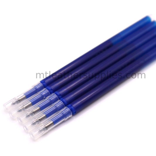 5 PCS set Blue thermo refills for leather marking pen
